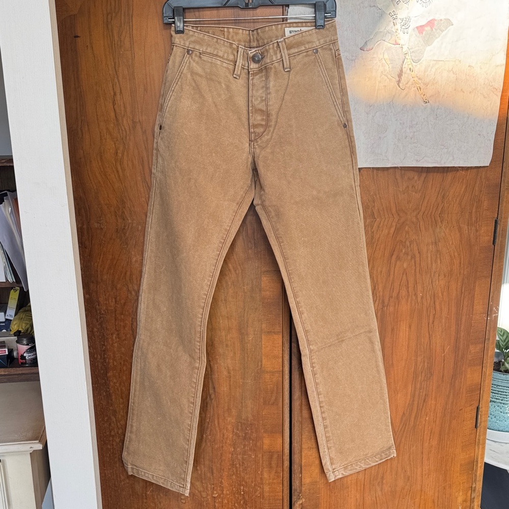 Grown & Sewn Foundation Aged Camel Canvas Chinos